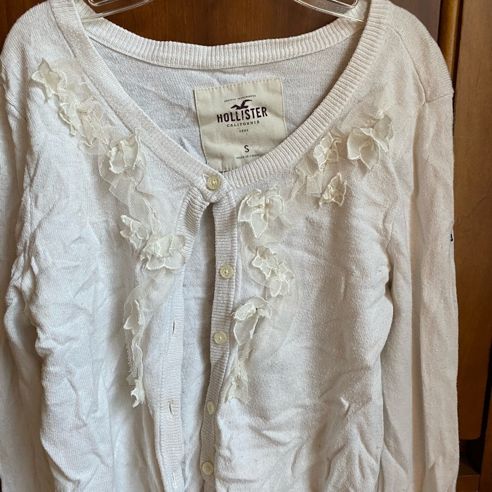 White cardigan